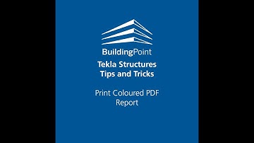 Tekla Structures - Print Coloured PDF Report