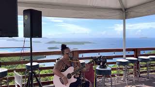 Victoria Leigh at The Windmill Bar, St. John, U.S. Virgin Islands