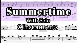 Summertime With Solo Flute Violin Sheet Music Backing Track Play Along Parura