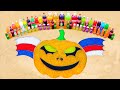 How to make Rainbow Hallowen Pumpkin with Orbeez , Big Coca Cola vs Mentos &amp; Popular Sodas