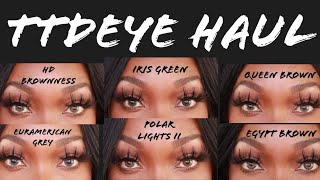 TTDEYE HIGHLY REQUESTED! AFFORDABLE Colored Contact Haul!! | review | 6 Looks!!? | Promo Code
