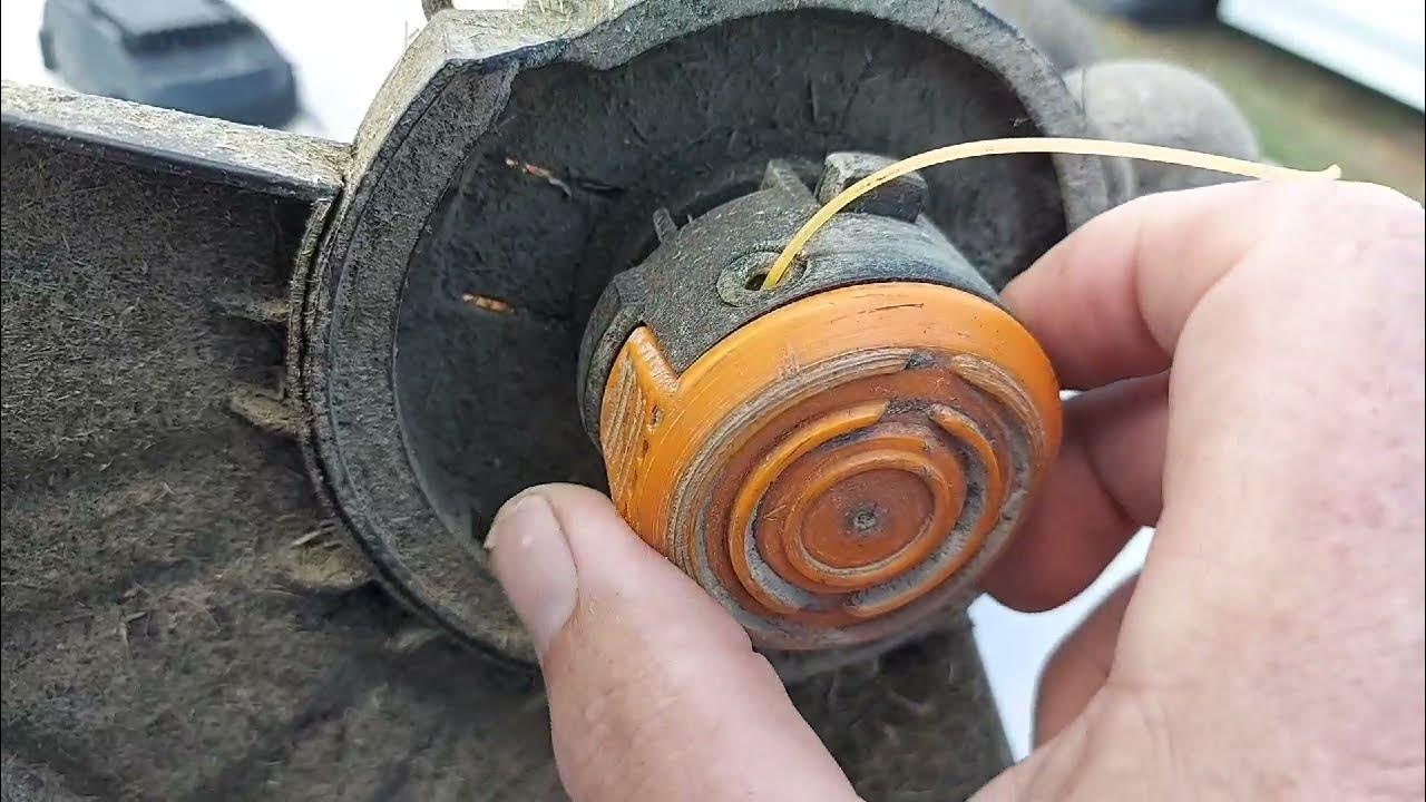 Worx Trimmer changing spool. YouTube