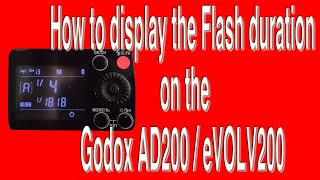 Stop trying to guess your flash duration when using the Godox AD200 / eVOLV200 flash unit.