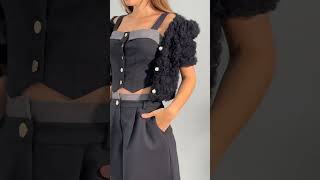 Conjunto Croped E Bermuda Lily Daisy