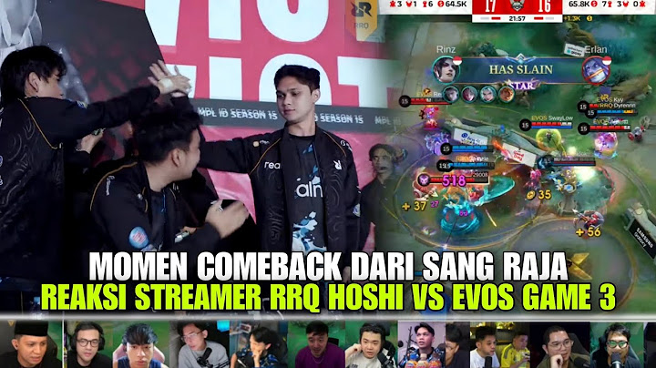 MOMEN COMEBACK DARI RRQ!! REAKSI STREAMER RRQ HOSHI VS EVOS