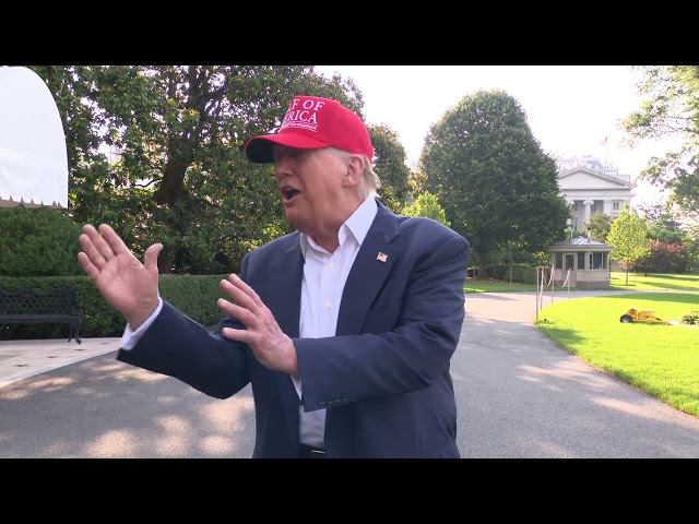 President Trump Gaggles with Press Before Departing the White House, July 1, 2025