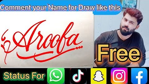 Aroofa Name Signature Calligraphy Status | How to Cursive write with cut Marker #aroofa