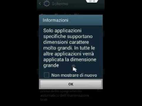 Cambiare ’’Stile Carattere’’ e ’’Dimensione Testo’’ Galaxy S2 Jelly Bean 4.1.2