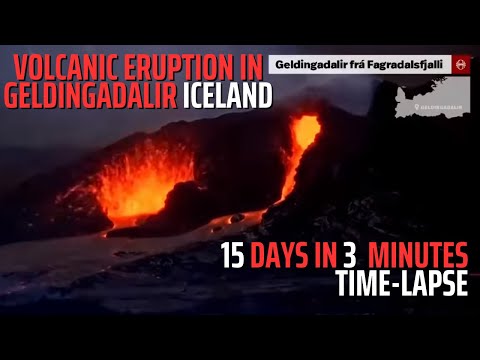 15 days, Three minutes - Volcanic Eruption in Geldingadalir Iceland - Time-Lapse