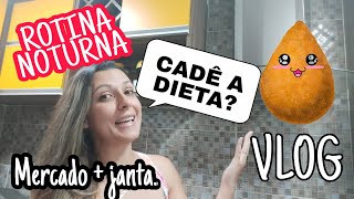 Vlog: ROTINA NOTURNA, COMPRAS NO MERCADO, JANTA E DIETA. Camila Tiezzi