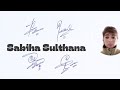 Sabiha sulthana name signaturename signature style with arooj