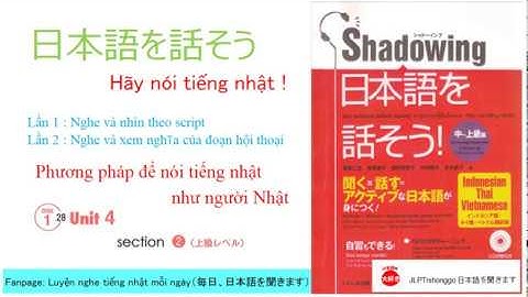 Shadowing N2- N1-(UNIT4-SECTION2)Luyện nghe nói phản xạ tiếng Nhật- Japanese listening practice-JLPT