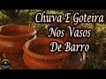 Som de chuva e goteira nos vasos de barro dormir bem