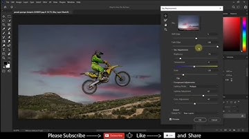 Sky replacement in Adobe Photoshop CC 2022 #shorts