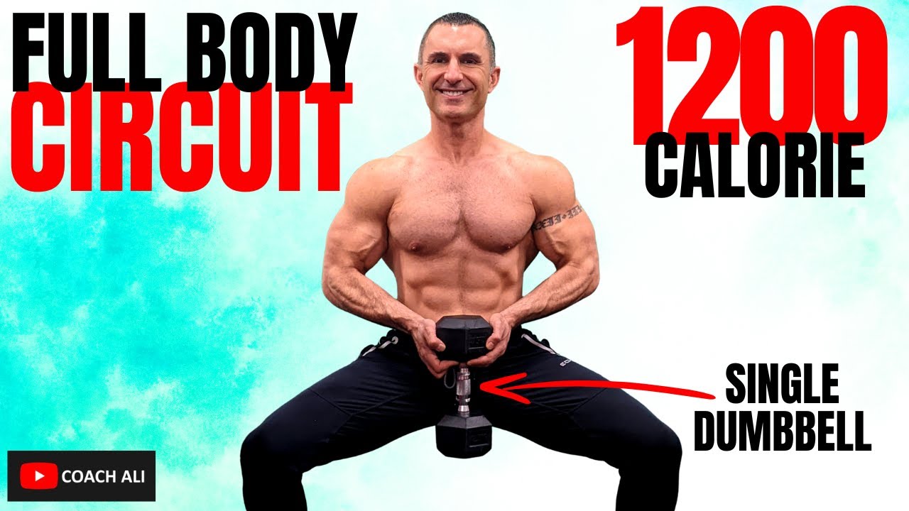 Full Body SINGLE DUMBBELL Workout || Bone & Muscle Development - 1200 cals by @CoachAli