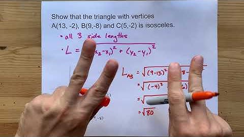 Show that this triangle is Isosceles (OR equilateral OR scalene)