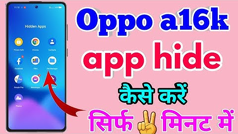 How To Hide App in Oppo a16k | Oppo a16k App Hide Kaise Kare | Oppo a16k App Hide