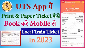 Local Train Ticket Booking | UTS App Se Print & Paper Ticket Kaise Book and Print Kare | Amit Santra