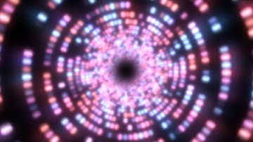 Fly in Endless Tunnel Circle Ring of Bright Glowing Neon Lights 4K UHD 60fps 1 Hour Video Loop