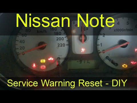 Video: Kaip iš naujo nustatyti „Nissan Note“variklio lemputę?
