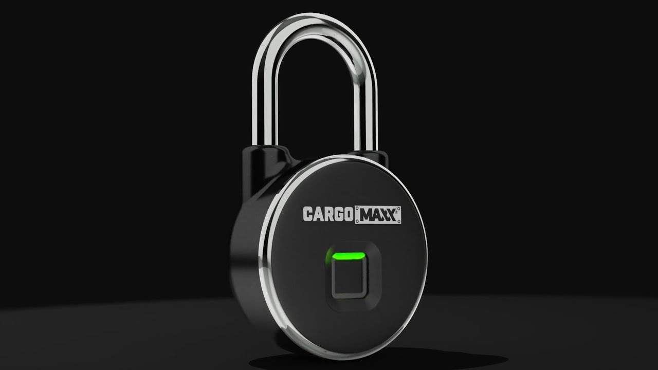 Cargo Maxx® Padlock - Fingerprint Smartlock - YouTube
