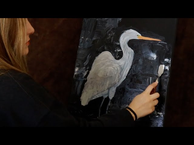 Painting ASMR | Marker, Paint Brush, Palette Knife