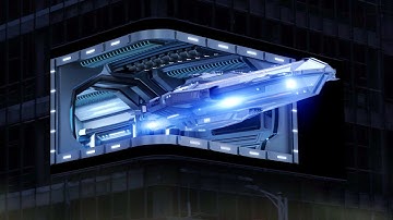 naked eye 3D LED screen spaceship set sail cool SMGYCG 湖北恩施 飞船启航.mp4