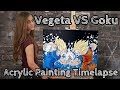 Vegeta VS Goku | Acrylic Painting Timelapse - Dragon Ball Z