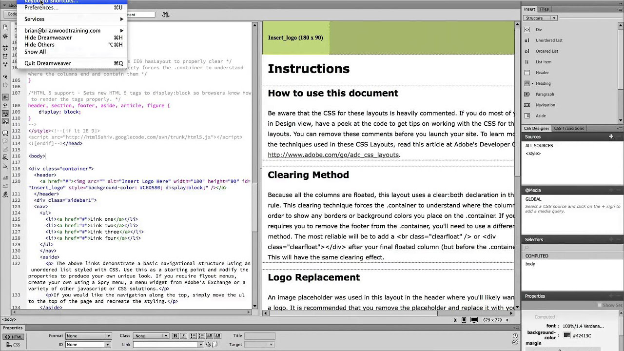 โค้ด dreamweaver  New  Change code font size in Adobe Dreamweaver