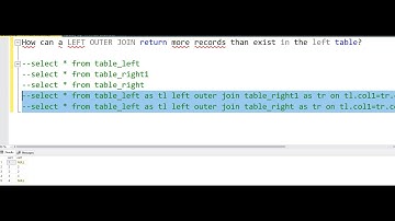 How can a LEFT OUTER JOIN return more records than exist in the left table? #sql #bigdata