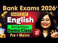 Bank Exams 2026 | Basics Of English Ambition Demo Class Pre + Mains | By Kinjal ma'am