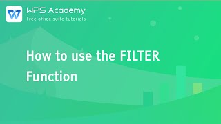 [WPS Academy] 3.0.3 Excel: How to use the FILTER Function screenshot 5