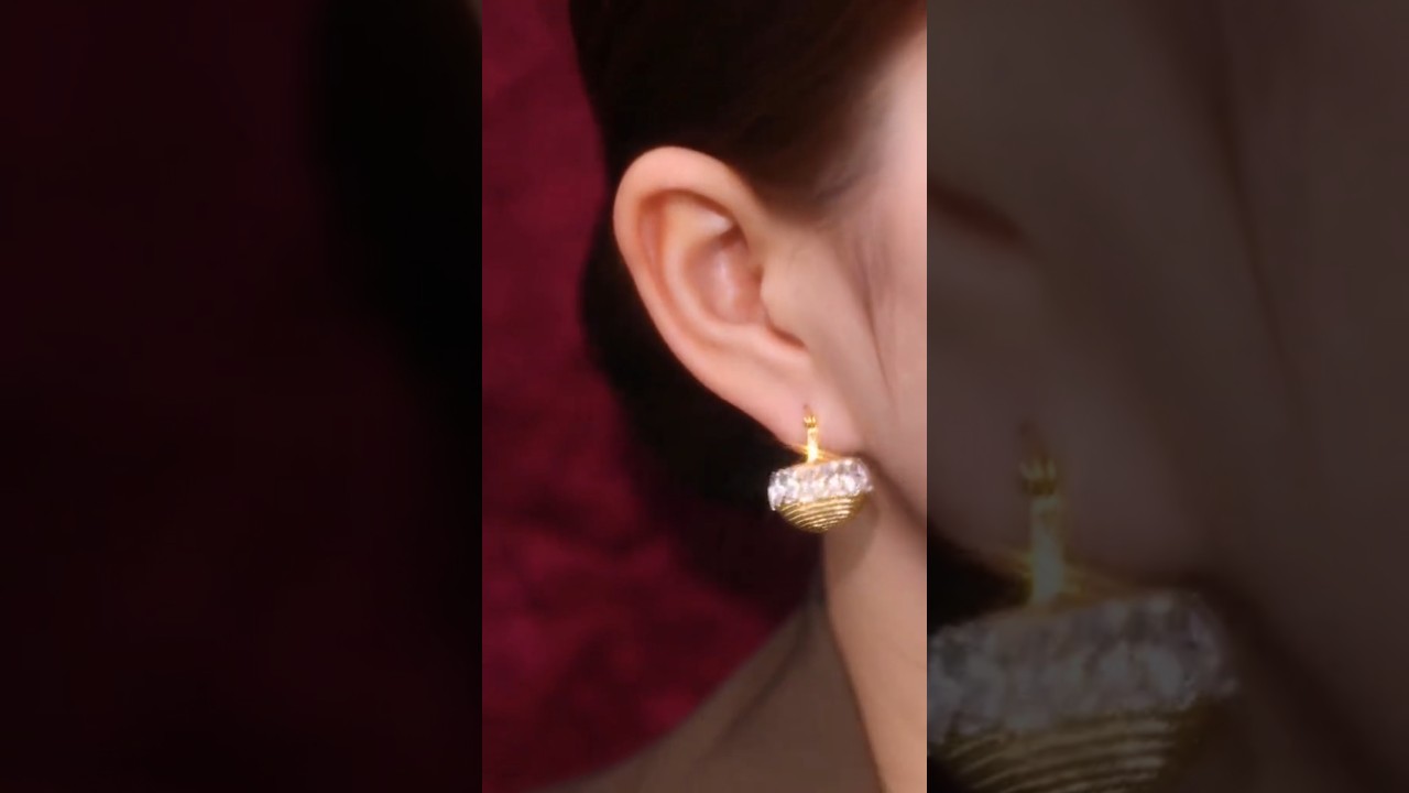 silver basket earrings 