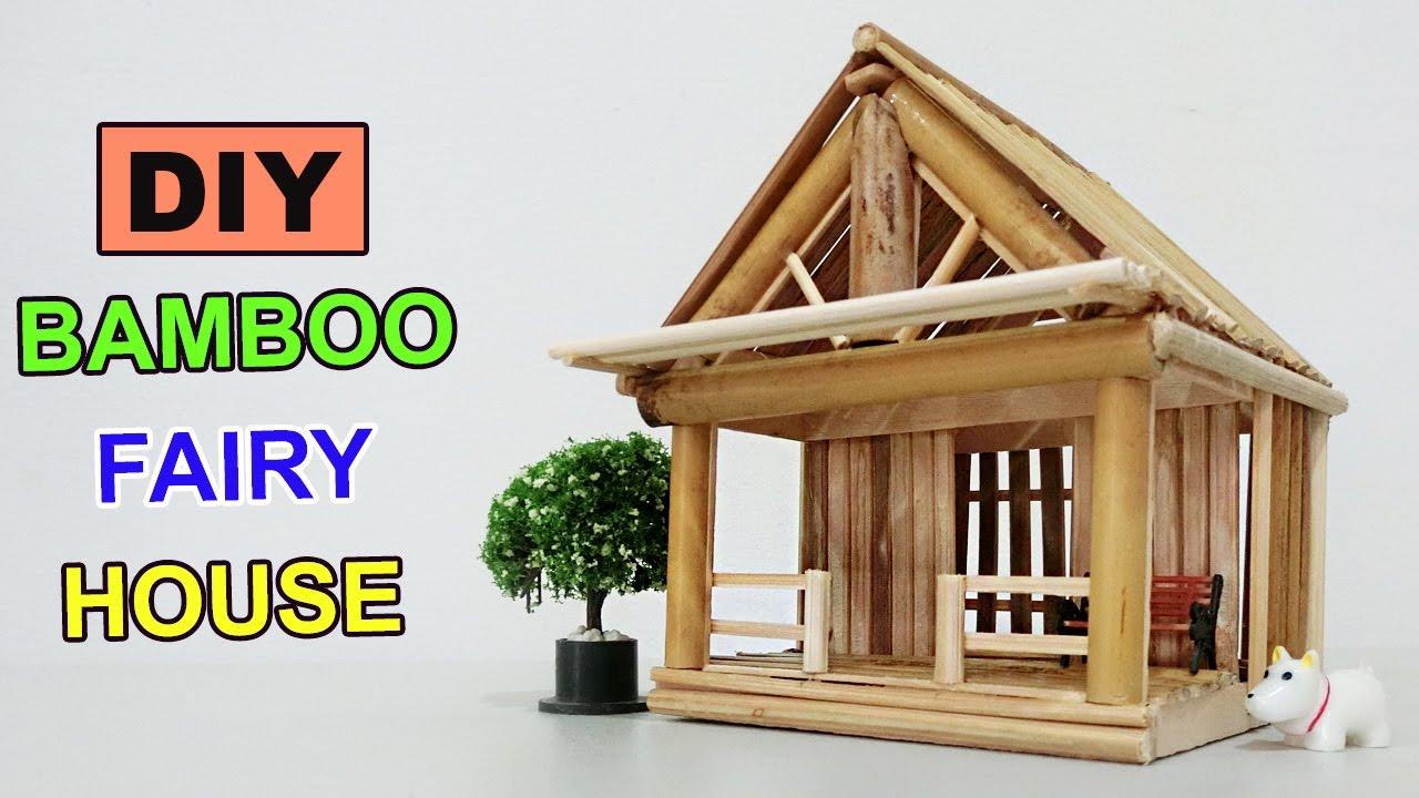 DIY Bamboo Sticks House #2 - Popsicle stick crafts 