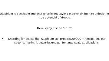 The Future of dApps is Alephium  $ALPH