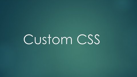 Adding custom CSS to element