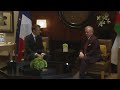 French President Emmanuel Macron meets with Jordan&#39;s King in Amman