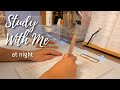 Study with me 1hour at night🌙🌟 || ASMR,no music,4K