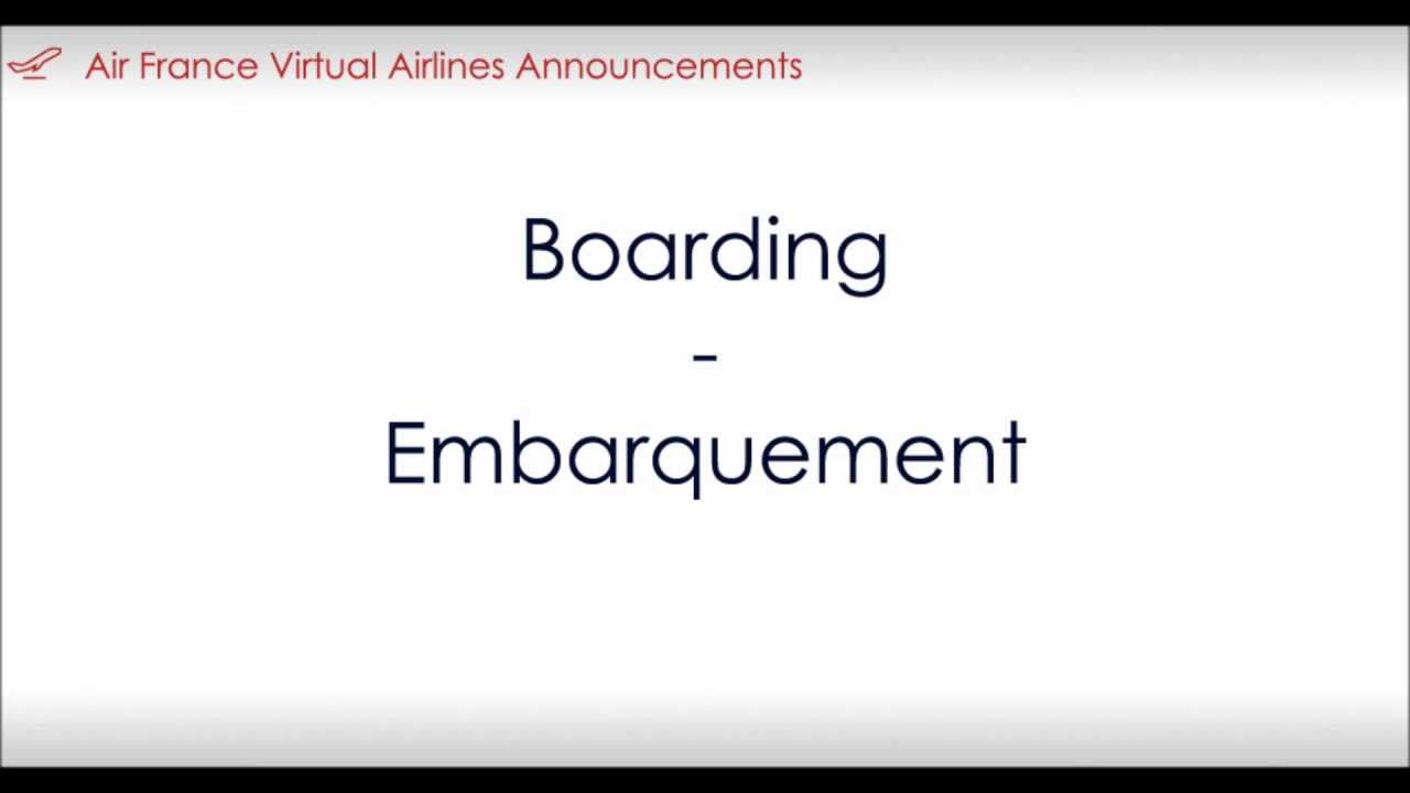 Air France Virtual Airlines announcements YouTube