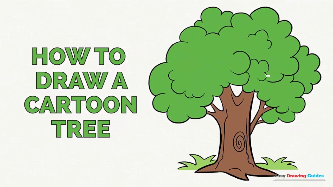 How to Draw a Cartoon Tree in a Few Easy Steps: Drawing Tutorial ...