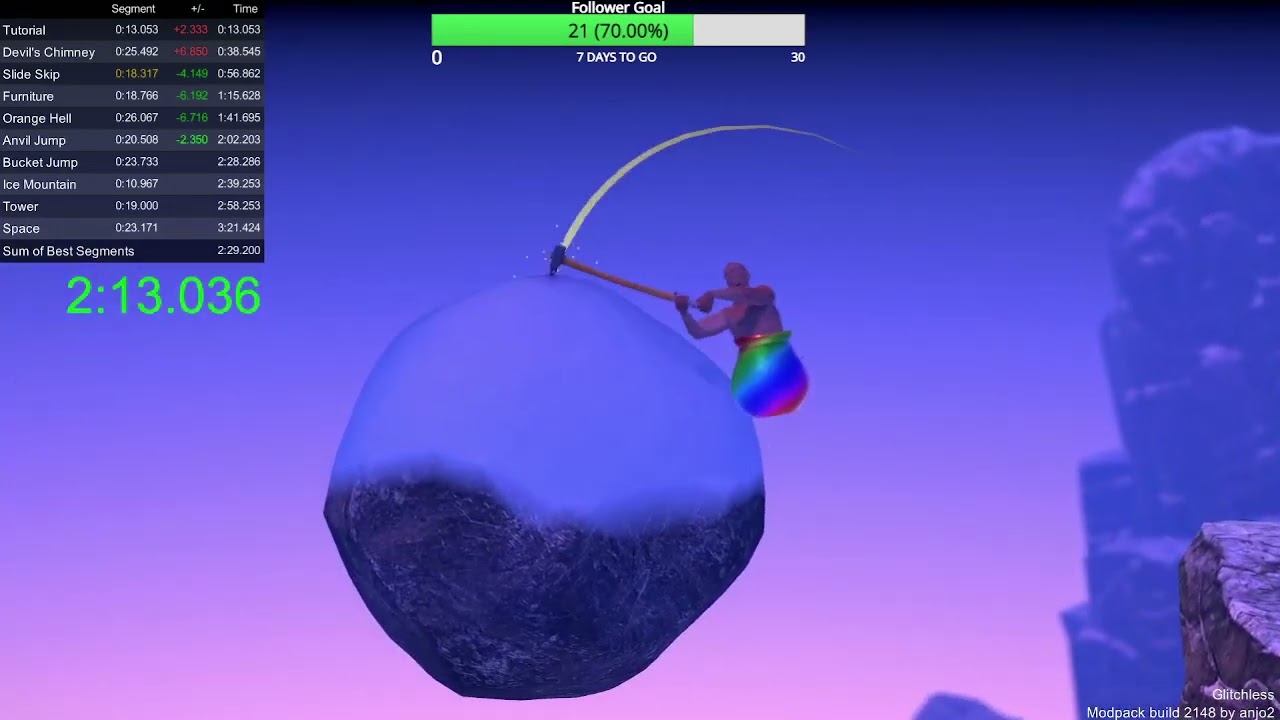 Getting Over It Speedrun 3 13 383 YouTube