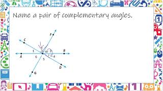 Name a pair of complementary angles