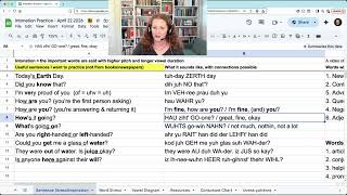 American English Intonation Practice - April 22, 2026