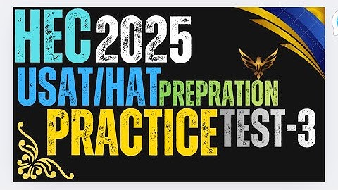 USAT & HAT 2025 FULL Practice Test # 3 | 100% Scholarship Preparation Guide (HEC Pakistan) 
