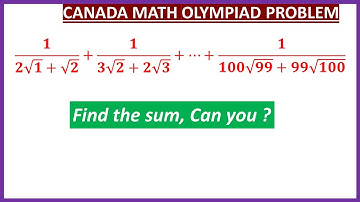 Canada Math olympiad  | Algebra Problem |  Find the sum of series  | Can you solve ?