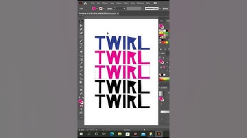 Twirl Typography in Adobe Illustrator #adobeillustrator #typography #shorts #viralshorts
