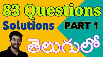 83 Questions Sheet Solutions - Part 1 in telugu | Practice Coding Questions Sheet by Vamsi Bhavani
