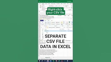 ✋Separate CSV Files in Excel
