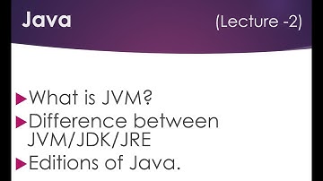 Java tutorials for beginners in hindi#2- What is JVM, D/B(JVM/JRE/JDK), Editions of java