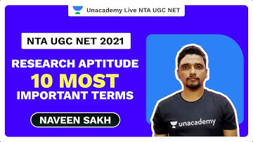 NTA UGC NET 2021 | Research Aptitude 10 Most Important Terms | Naveen Sakh | Unacademy